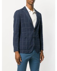 Blazer à carreaux bleu marine Biagio Santaniello