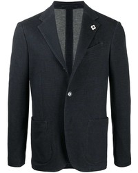 Blazer à carreaux bleu marine Lardini