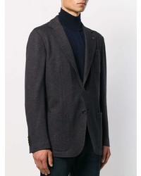 Blazer à carreaux bleu marine Canali