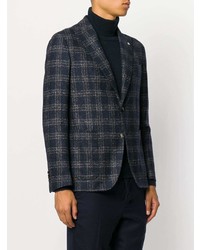 Blazer à carreaux bleu marine Tagliatore