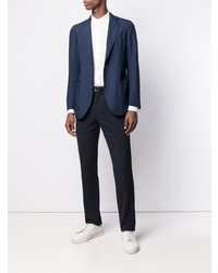 Blazer à carreaux bleu marine Tombolini