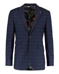 Blazer à carreaux bleu marine Ted Baker
