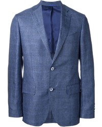 Blazer à carreaux bleu