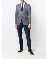 Blazer à carreaux bleu Tagliatore