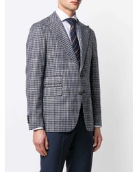 Blazer à carreaux bleu Tagliatore