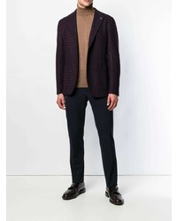 Blazer à carreaux bordeaux Tagliatore