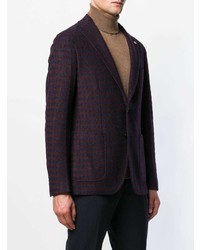 Blazer à carreaux bordeaux Tagliatore