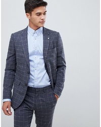 Blazer à carreaux gris foncé Burton Menswear