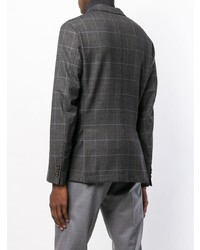 Blazer à carreaux gris foncé Eleventy