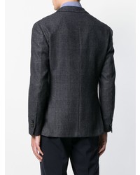 Blazer à carreaux gris foncé Lardini