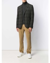 Blazer à carreaux gris foncé Z Zegna