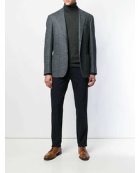 Blazer à carreaux gris foncé Corneliani