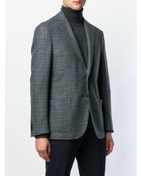 Blazer à carreaux gris foncé Corneliani