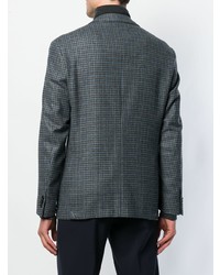 Blazer à carreaux gris foncé Corneliani