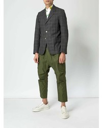 Blazer à carreaux gris foncé Junya Watanabe MAN