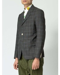 Blazer à carreaux gris foncé Junya Watanabe MAN