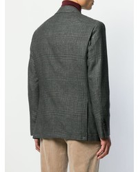 Blazer à carreaux gris foncé Brunello Cucinelli