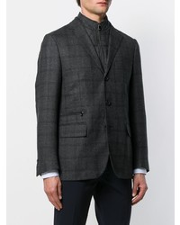 Blazer à carreaux gris foncé Corneliani