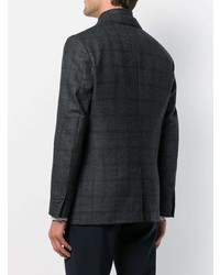 Blazer à carreaux gris foncé Corneliani