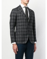 Blazer à carreaux gris foncé Tagliatore