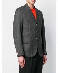 Blazer à carreaux gris foncé Junya Watanabe