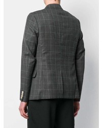 Blazer à carreaux gris foncé Junya Watanabe