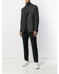 Blazer à carreaux gris foncé Z Zegna