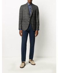 Blazer à carreaux gris foncé Caruso