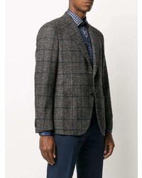 Blazer à carreaux gris foncé Caruso