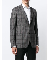 Blazer à carreaux gris foncé Bagnoli Sartoria Napoli