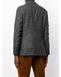 Blazer à carreaux gris foncé Lardini