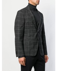 Blazer à carreaux gris foncé BOSS HUGO BOSS