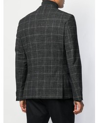 Blazer à carreaux gris foncé BOSS HUGO BOSS