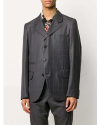 Blazer à carreaux gris foncé Comme Des Garcons Homme Plus