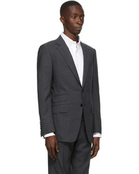 Blazer à carreaux gris foncé Tom Ford