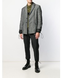 Blazer à carreaux gris foncé Delada