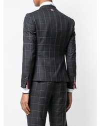 Blazer à carreaux gris foncé Thom Browne