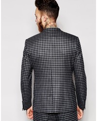 Blazer à carreaux gris Asos