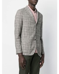 Blazer à carreaux gris Boglioli