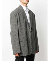 Blazer à carreaux gris Balenciaga