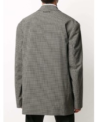 Blazer à carreaux gris Balenciaga