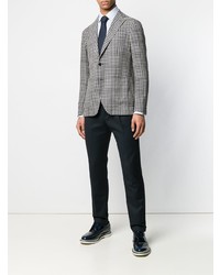 Blazer à carreaux gris Tagliatore