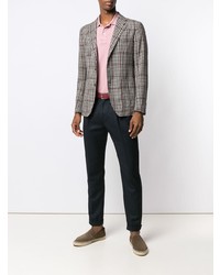 Blazer à carreaux gris Tagliatore