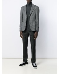 Blazer à carreaux gris Z Zegna