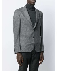 Blazer à carreaux gris Z Zegna