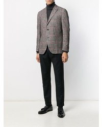 Blazer à carreaux gris Lardini