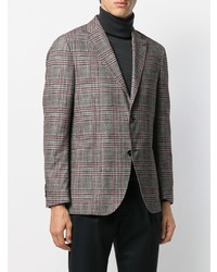 Blazer à carreaux gris Lardini