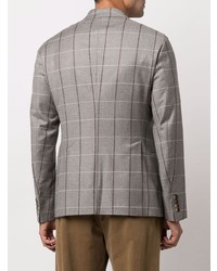 Blazer à carreaux gris Emporio Armani