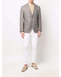 Blazer à carreaux gris Corneliani