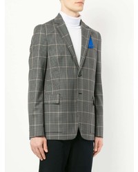 Blazer à carreaux gris Oamc